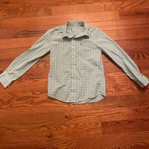 Southern Tide Blue and Green Checkered Button Down Shirt